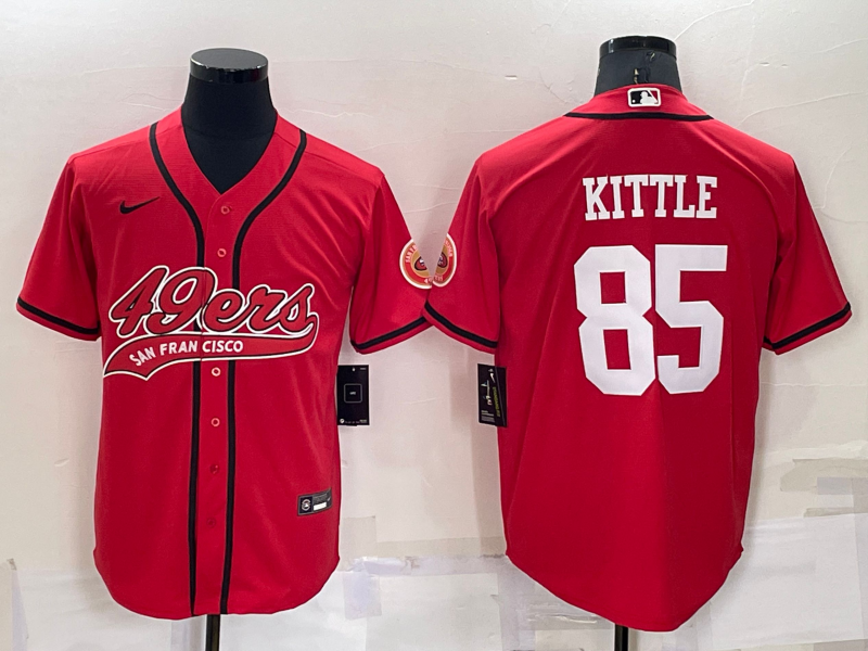 Personalized Men’s San Francisco 49ers #85 George Kittle Red Cool Base Stitched Baseball Jersey