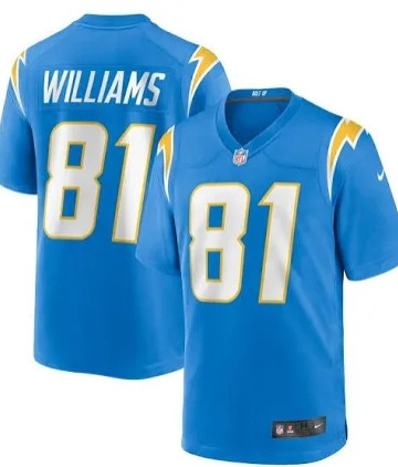 Personalized Chargers 81 Mike Williams Blue Untouchable Limited Jersey