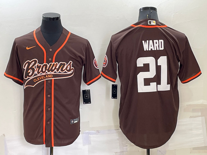 Personalized Men’s Cleveland Browns #21 Denzel Ward Brown Stitched Jersey