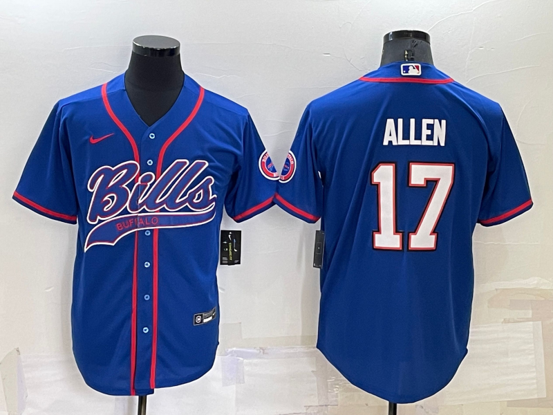 Personalized Men’s Buffalo Bills #17 Josh Allen Royal Cool Base Stitched Baseball Jersey