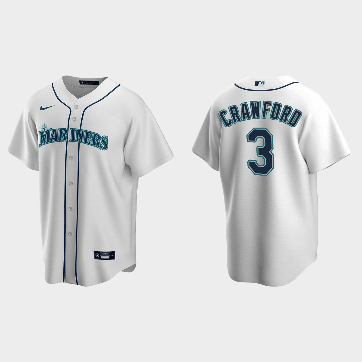 Personalized Men’s Seattle Mariners #3 J.P. Crawford White Cool Base Stitched Jersey