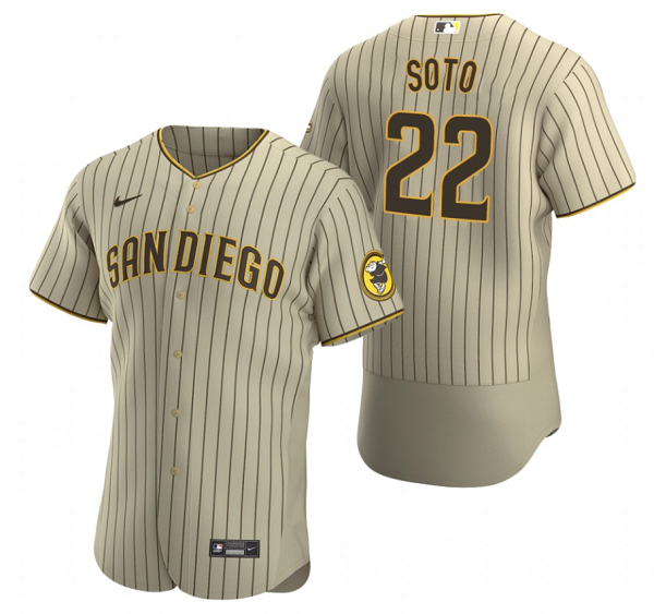 Personalized Men’s San Diego Padres #22 Juan Soto Tan Flex Base Stitched Baseball Jersey