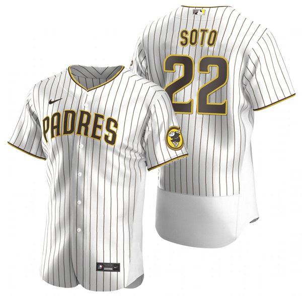 Personalized Men’s San Diego Padres #22 Juan Soto White Flex Base Stitched Baseball Jersey