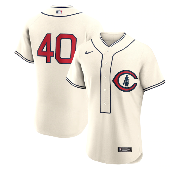 Personalized Men’s Chicago Cubs #40 Willson Contreras 2022 Cream Field Of Dreams Stitched Baseball Jersey