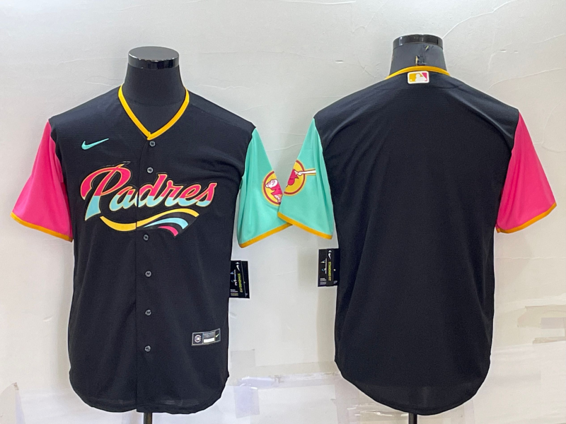 Personalized Men’s San Diego Padres Blank 2022 Black City Connect Cool Base Stitched Jersey