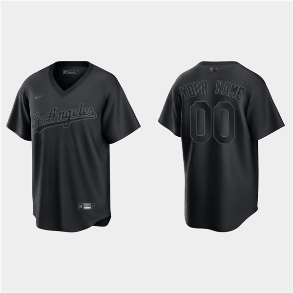 Personalized Men’s Los Angeles Dodgers Active Player Black Pitch Black Fashion Stitched Jersey