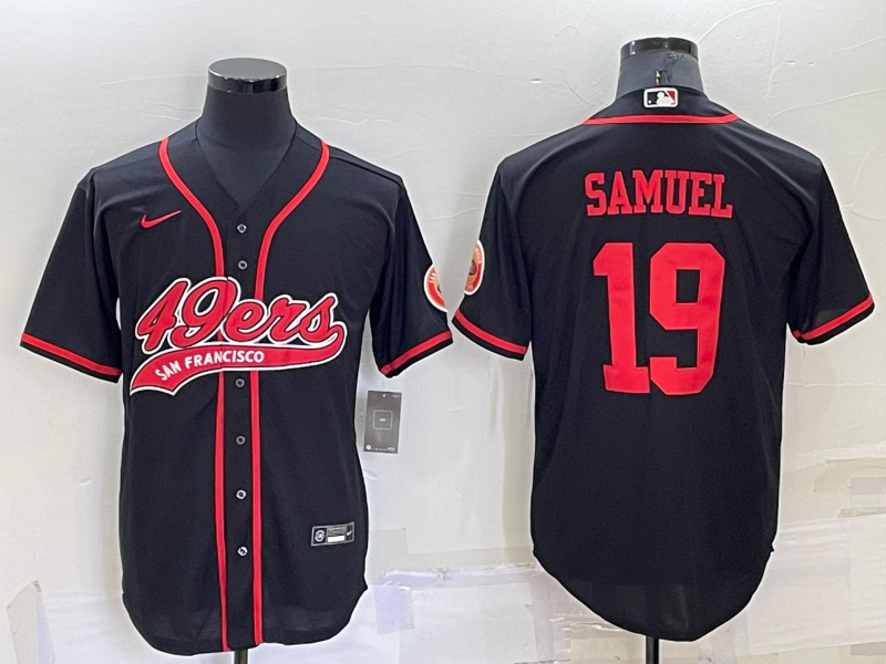 Personalized Men’s San Francisco 49ers #19 Deebo Samuel Black Cool Base Stitched Baseball Jersey
