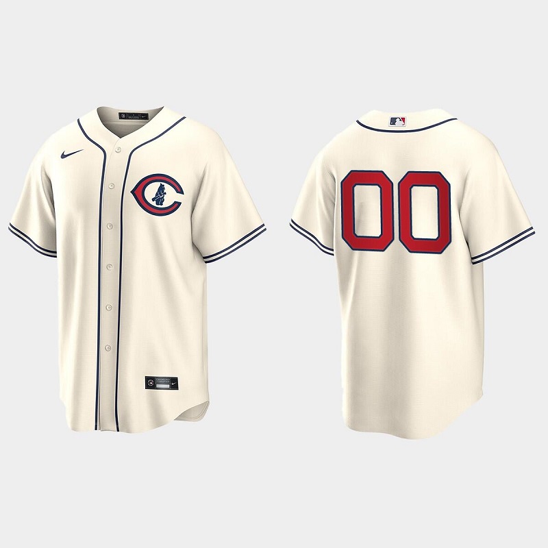 Personalized Men’s Chicago Cubs Active Player 2022 Cream Field Of Dreams Cool Base Stitched Baseball Jersey