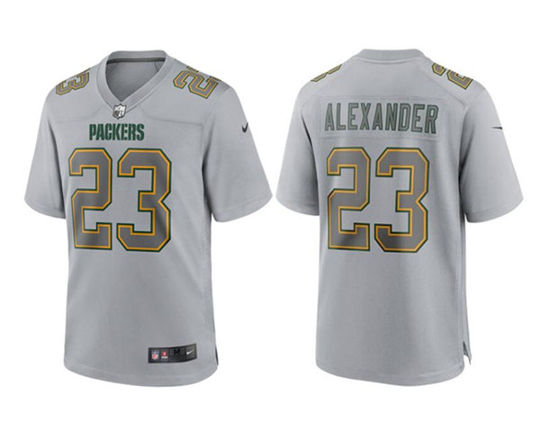 Personalized Men’s Green Bay Packers #23 Jaire Alexander Gray Atmosphere Fashion Stitched Game Jersey