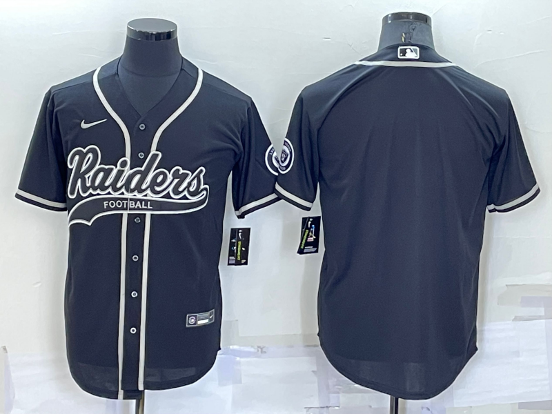 Personalized Men’s Las Vegas Raiders Blank Black Cool Base Stitched Baseball Jersey