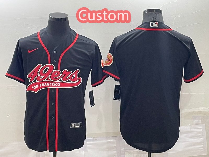 Personalized Custom Men’s San Francisco 49ers Black Stitched Jersey