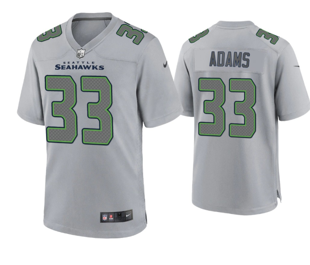Personalized Men’s Seattle Seahawks #33 Jamal Adams Grey Atmosphere Fashion Stitched Game Jersey