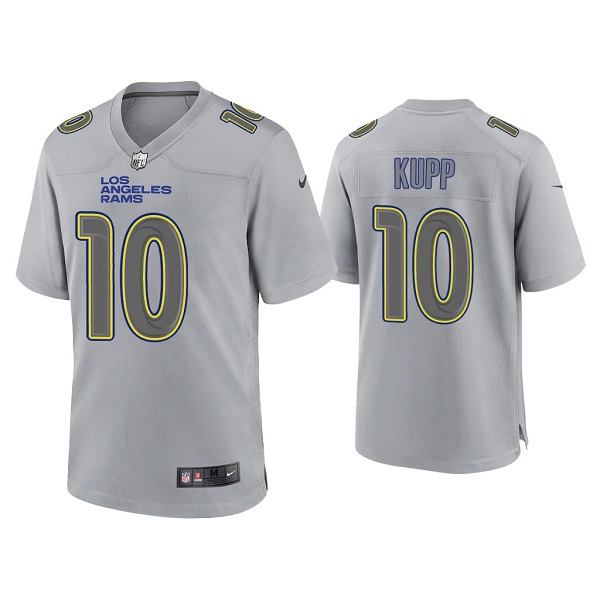 Personalized Men’s Los Angeles Rams #10 Cooper Kupp Grey Atmosphere Fashion Stitched Game Jersey