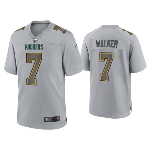 Personalized Men’s Green Bay Packers #7 Quay Walker Gray Atmosphere Fashion Stitched Game Jersey