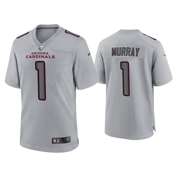 Personalized Men’s Arizona Cardinals #1 Kyler Murray Grey Atmosphere Fashion Stitched Game Jersey