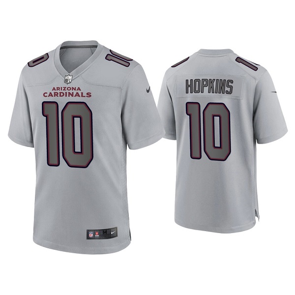 Personalized Men’s Arizona Cardinals #10 DeAndre Hopkins Grey Atmosphere Fashion Stitched Game Jersey