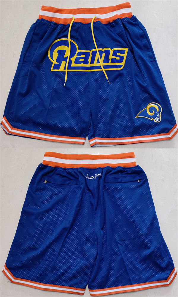 Personalized Men’s Los Angeles Rams Royal Shorts (Run Small)