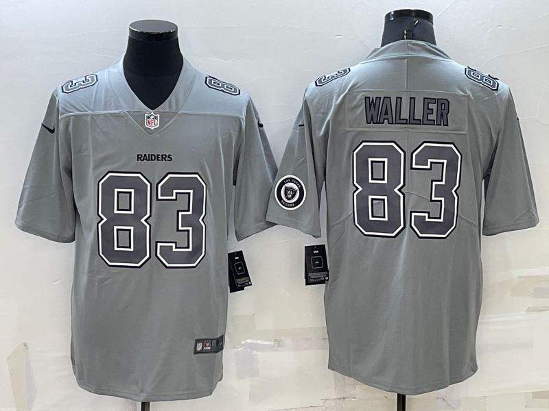 Personalized Men’s Las Vegas Raiders #83 Darren Waller Grey Atmosphere Fashion Stitched Jersey