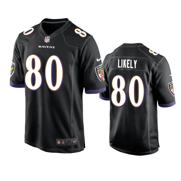 Personalized Men’s Baltimore Ravens #80 Isaiah Likely Black Game Jersey