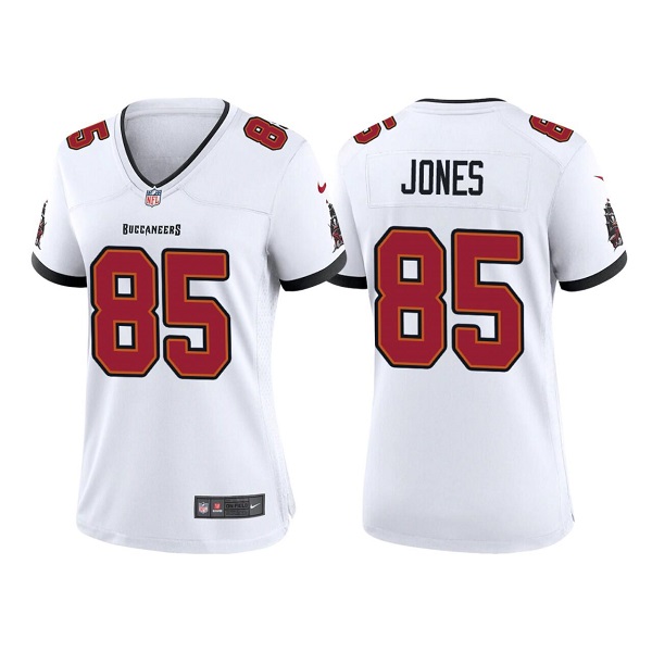 Personalized Women’s Tampa Bay Buccaneers #85 Julio Jones White Stitched Game Jersey(Run Small)
