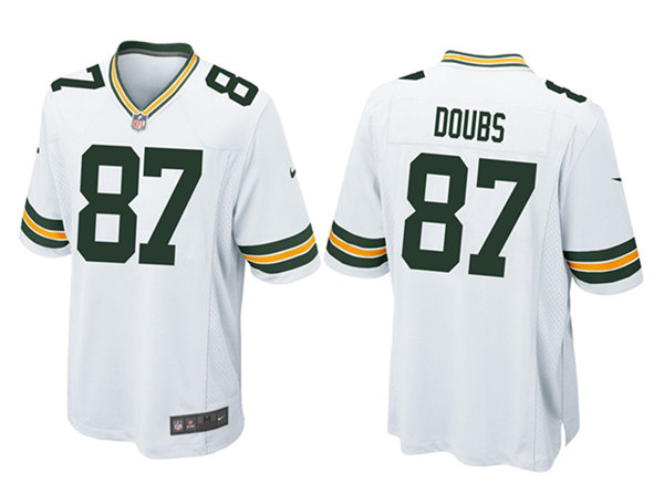 Personalized Men’s Green Bay Packers #87 Romeo Doubs White Stitched Game Jersey