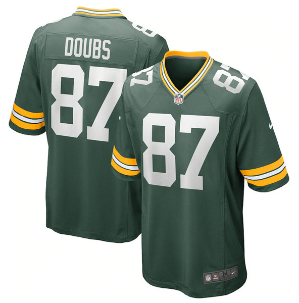 Personalized Men’s Green Bay Packers #87 Romeo Doubs Green Stitched Game JerseyS