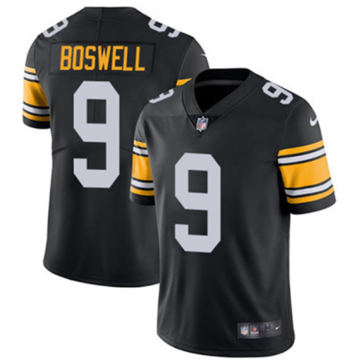 Personalized Men’s Pittsburgh Steelers #9 Chris Boswell Black Untouchable Stitched Jersey