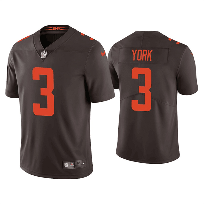 Personalized Men’s Cleveland Browns #3 Cade York Brown Untouchable Limited Stitched Jersey