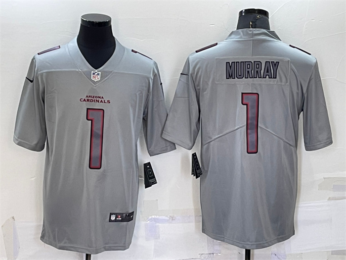 Personalized Men’s Arizona Cardinals #1 Kyler Murray Grey Atmosphere Fashion Stitched Jersey
