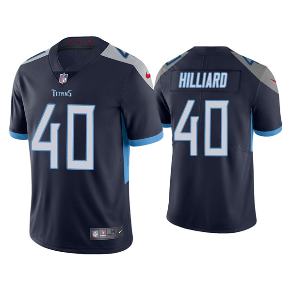 Personalized Men’s Tennessee Titans #40 Dontrell Hilliard Navy Untouchable Stitched Jersey