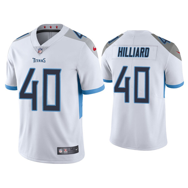 Personalized Men’s Tennessee Titans #40 Dontrell Hilliard White Untouchable Stitched Jersey