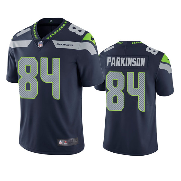 Personalized Men’s Seattle Seahawks #84 Colby Parkinson Navy Untouchable Limited Stitched Jersey
