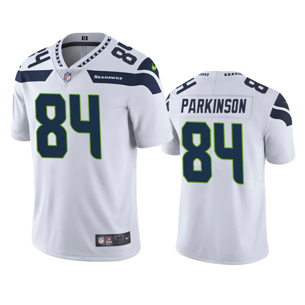 Personalized Men’s Seattle Seahawks #84 Colby Parkinson White Untouchable Limited Stitched Jersey