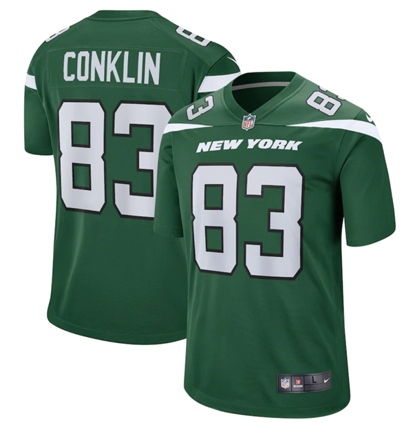 Personalized Men’s New York Jets #83 Tyler Conklin 2022 Green Stitched Game Jersey