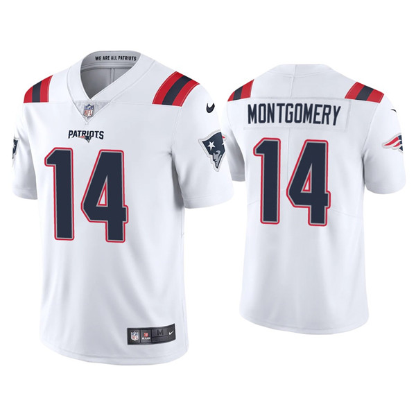 Personalized Men’s New England Patriots #14 Ty Montgomery White Untouchable Limited Stitched Jersey