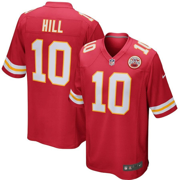 Personalized Men’s Kansas City Chiefs #10 Tyreek Hill Red Stitched Game Jersey