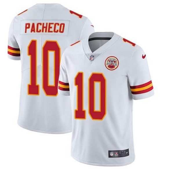 Personalized Men’s Kansas City Chiefs #10 Isiah Pacheco White Untouchable Limited Stitched Football Jersey