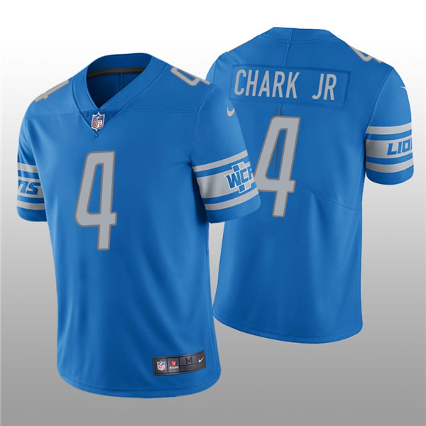 Personalized Men’s Detroit Lions #4 DJ Chark Jr. Blue Untouchable Limited Stitched Jersey