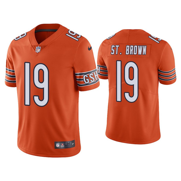 Personalized Men’s Chicago Bears #19 Equanimeous St. Brown Orange Untouchable Limited Stitched Jersey