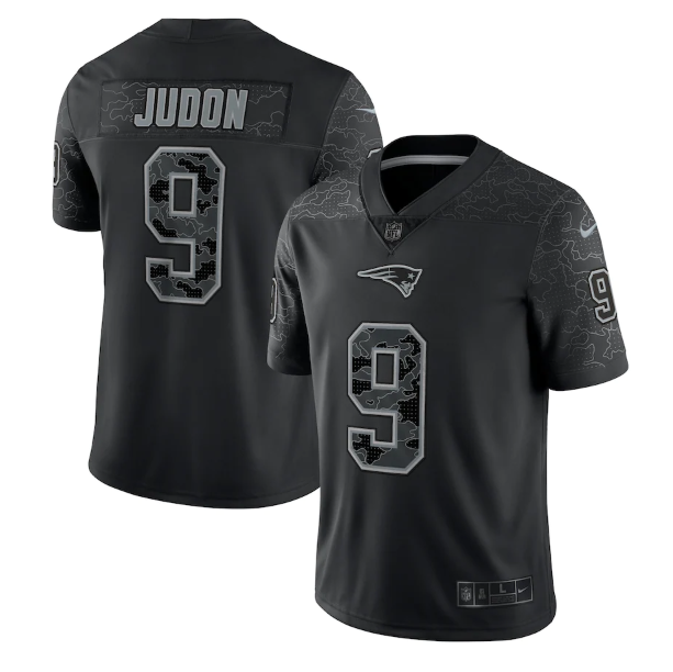 Personalized Men’s New England Patriots #9 Matthew Judon Black Reflective Limited Stitched Football Jersey