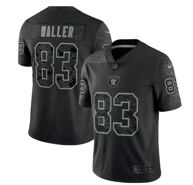 Personalized Men’s Las Vegas Raiders #83 Darren Waller Black Reflective Limited Stitched Football Jersey