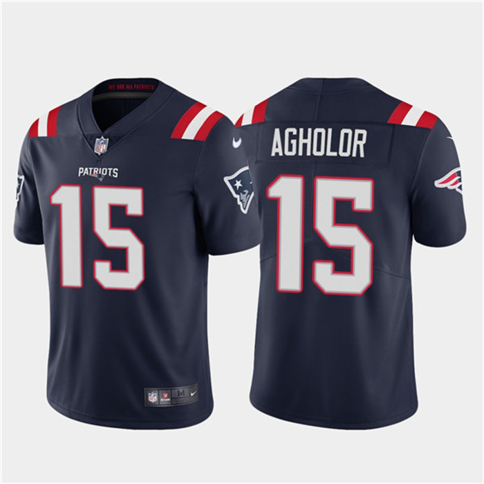 Personalized Men’s New England Patriots #15 Nelson Agholor Navy Untouchable Limited Stitched Jersey