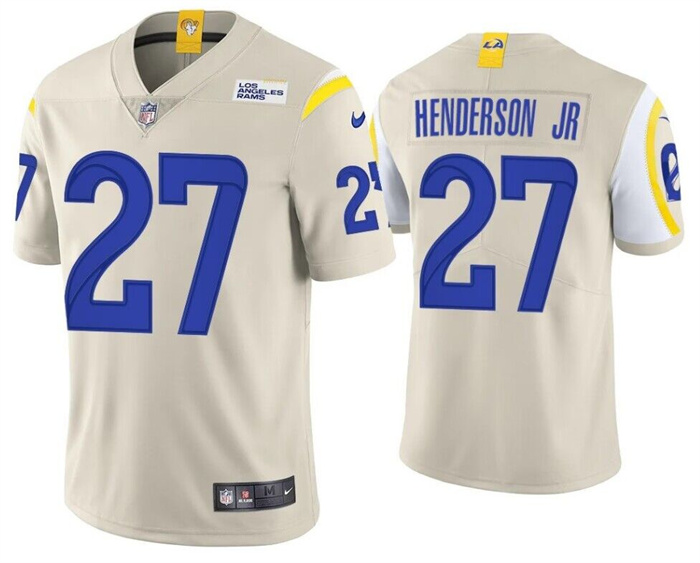 Personalized Men’s Los Angeles Rams #27 Darrell Henderson Jr. Cream Untouchable Stitched Football Jersey