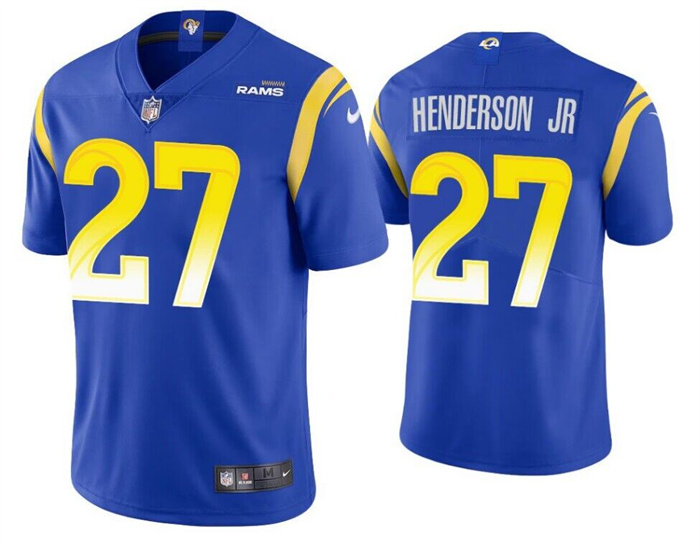Personalized Men’s Los Angeles Rams #27 Darrell Henderson Jr. Royal Untouchable Stitched Football Jersey