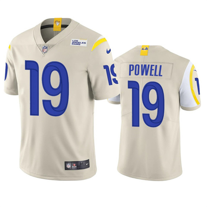 Personalized Men’s Los Angeles Rams #19 Brandon Powell Cream Untouchable Limited Stitched Football Jersey