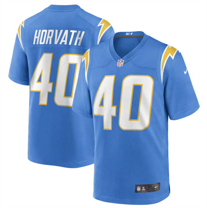 Personalized Men’s Los Angeles Chargers #40 Zander Horvath 2022 Blue Stitched Football Game Jersey