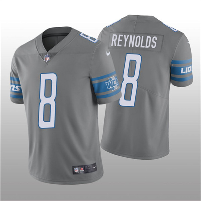 Personalized Men’s Detroit Lions #8 Josh Reynolds Grey Untouchable Limited Stitched Jersey