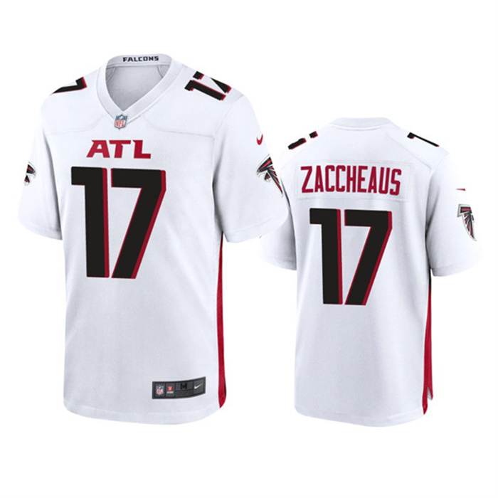 Personalized Men’s Atlanta Falcons #17 Olamide Zaccheaus White Stitched Football Game Jersey
