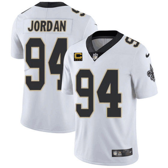 Personalized Men’s New Orleans Saints #94 Cameron Jordan 2022 White With 4-Star C Patch Stitched Jersey