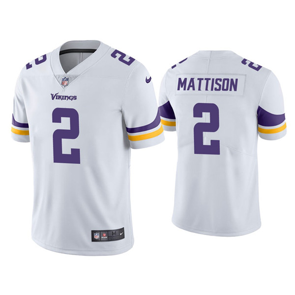 Personalized Men’s Minnesota Vikings #2 Alexander Mattison White Untouchable Limited Stitched Jersey